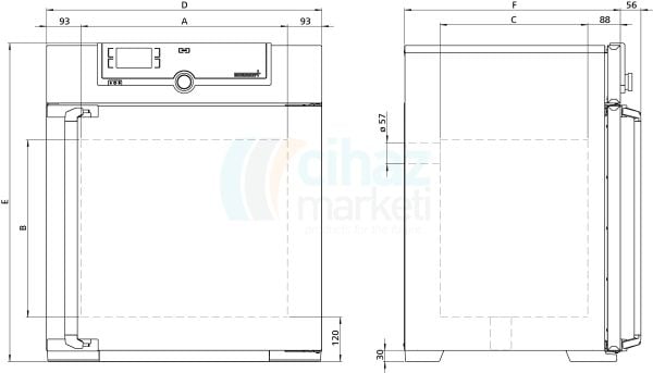 Memmert UN110 Etüv 108 L / +5 °C ~ +300 °C