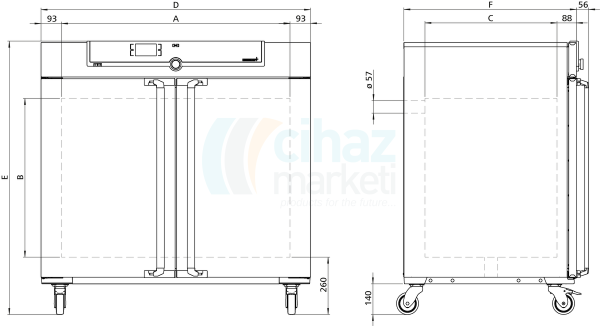 Memmert UN450 Etüv 449 L / +5 °C ~ +300 °C