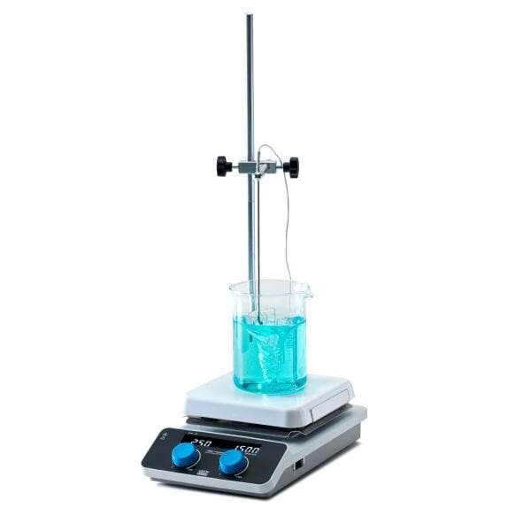 VELP AREC 7 Digital Seramik Isıtıcılı Manyetik Karıştırıcı 15 L, 1500rpm, Sıcaklık Probu, Destek Çubuğu ve Kelepçe ile