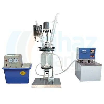 TOPTION TOPT-50L Ceketli Reaktör Seti 50 Lt, Metal Standlı, Karıştırıcılı, Cam Soğutuculu