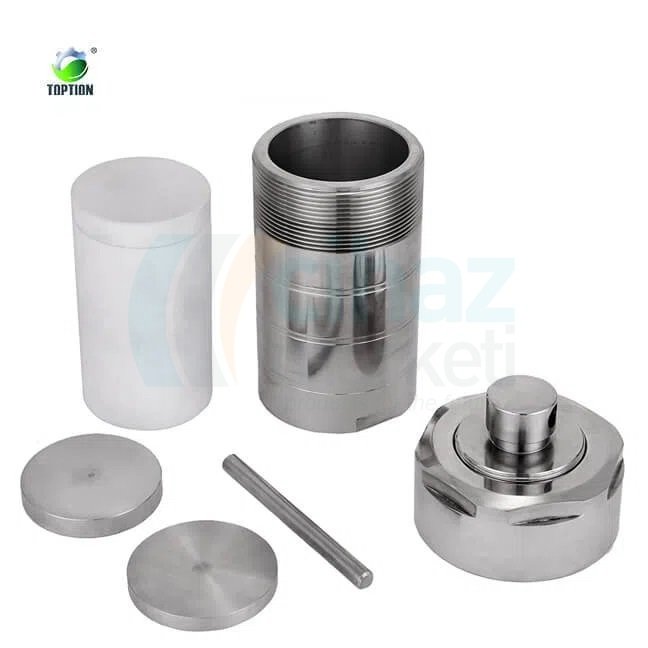 TOPTION TOPT-HT50 Hidrotermal Sentez Reaktörü, Paslanmaz Çelik , 50 ML PTFE insert , 220 C , Max 30 Bar