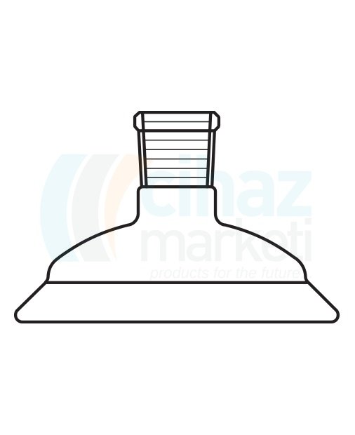 Çalışkan Cam Teknik LG026.01.1045 Reaktör İçin, Tek Boyunlu Kapak 100 Flanş Ölçüsü DN, NS: 45/40