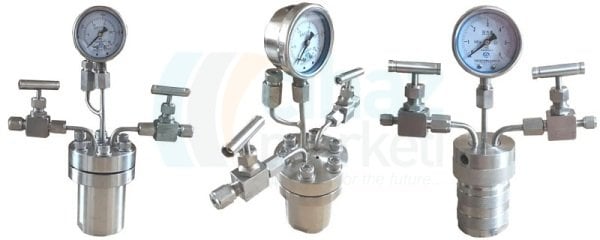 TOPTION TOPT-HT100 Hidrotermal Sentez Reaktörü, Paslanmaz Çelik , 100 ML PTFE insert , 220 C , Max 30 Bar