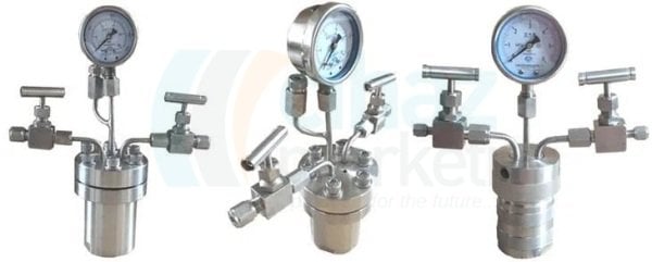 TOPTION TOPT-HT100 Hidrotermal Sentez Reaktörü, Paslanmaz Çelik , 100 ML PTFE insert , 220 C , Max 30 Bar