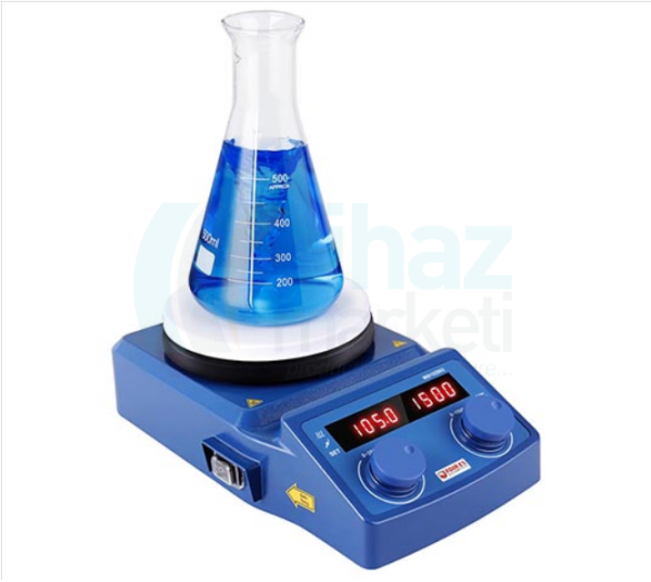 FOUR E’s MI0102003 5’’ Dijital Isıtıcılı Manyetik Karıştırıcı 280°C 5L, Stand ve Sıcaklık Probu ile