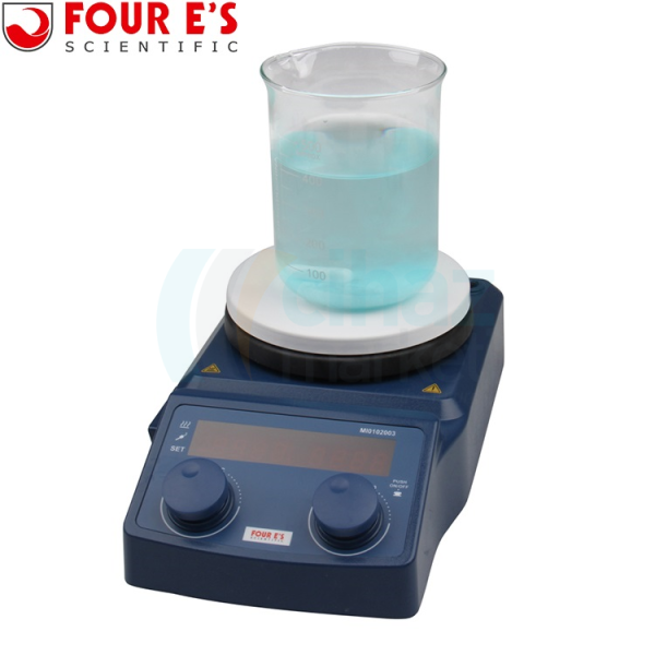 FOUR E’s MI0102003 5’’ Dijital Isıtıcılı Manyetik Karıştırıcı 280°C 5L, Stand ve Sıcaklık Probu ile