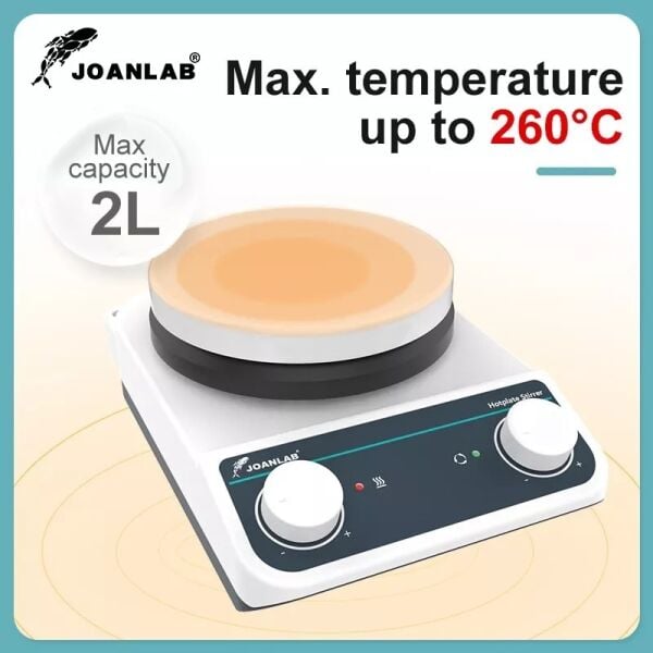 JOANLAB HS5 Analog Isıtıcılı Manyetik Karıştırıcı 2 L, 260 °C, 200~1500 rpm