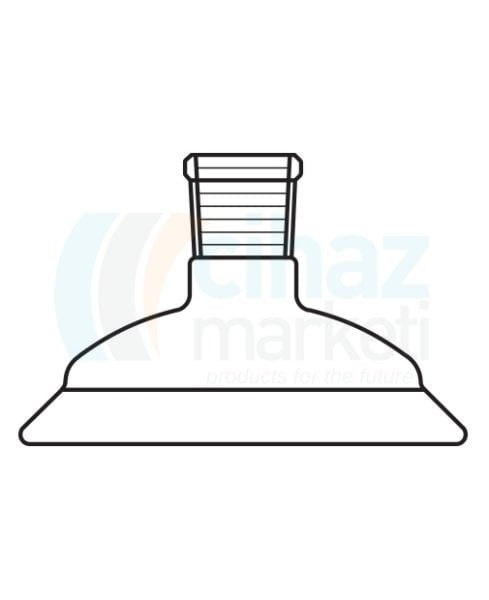 Çalışkan Cam Teknik LG026.01.1245 Reaktör İçin, Tek Boyunlu Kapak 120 Flanş Ölçüsü DN, NS: 45/40