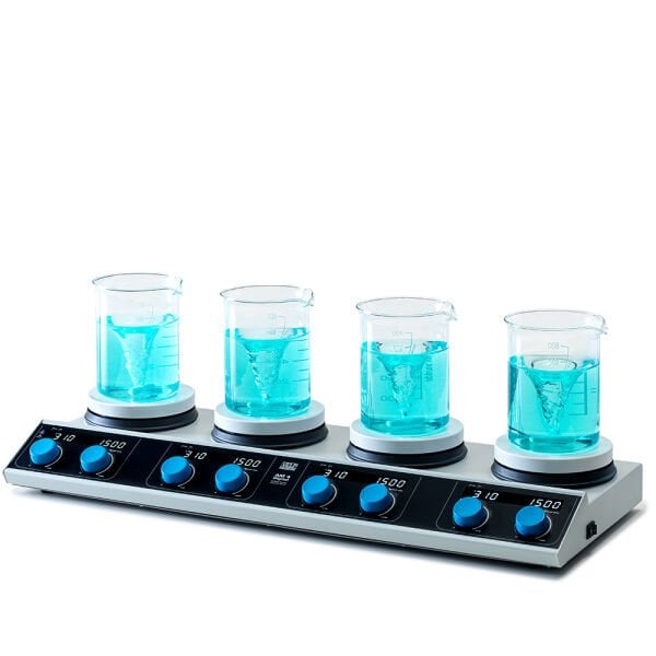 VELP AM4 Digital PRO System Çoklu Isıtıcılı Manyetik Karıştırıcı + Prob, Destek Çubuğu ve Kelepçe