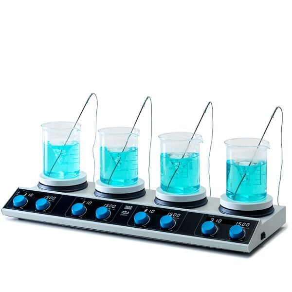 VELP AM4 Digital PRO System Çoklu Isıtıcılı Manyetik Karıştırıcı + Prob, Destek Çubuğu ve Kelepçe