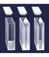 ISOLAB 098.01.007 spektrofotometre küveti - ES kuvars - makro - 12,5x52,5x45 mm - 17,5 ml