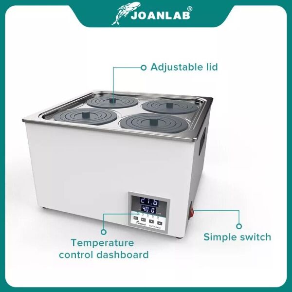 JOANLAB WB100-4F Dijital Su Banyosu RT ~ 99,9 °C, Kuru Çalışma Önleyici Modlu