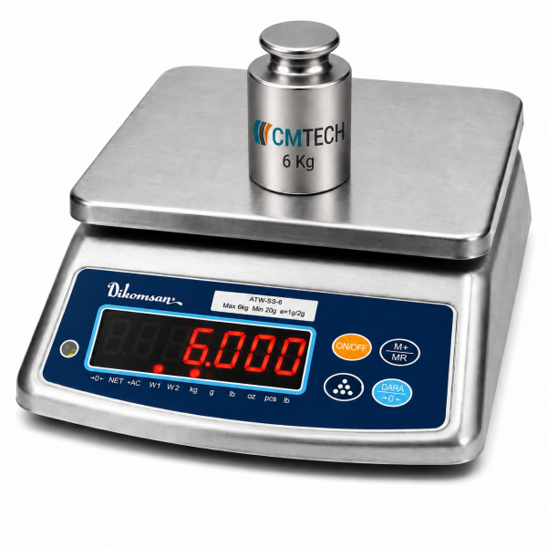 Dikomsan ATW-SS-6 Paslanmaz Tartım Terazisi 6 kg - 1g / 2g