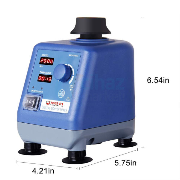 FOUR E’s Mic-02 Dijital Vorteks Dijital Hız Ayarlı 0-3000 rpm Dijital Zaman Ayarı 0-59dk Bas Çalış/Sürekli Çalış
