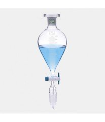 ISOLAB 032.01.050 damlatma hunisi - cam - armudi - dereceli - PTFE musluklu - 50 ml