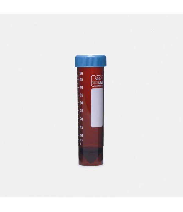 ISOLAB 078.12.005 tüp - santrfüj - amber - P.P - vidalı kapaklı - 50 ml - DNA/RNA free - etekli