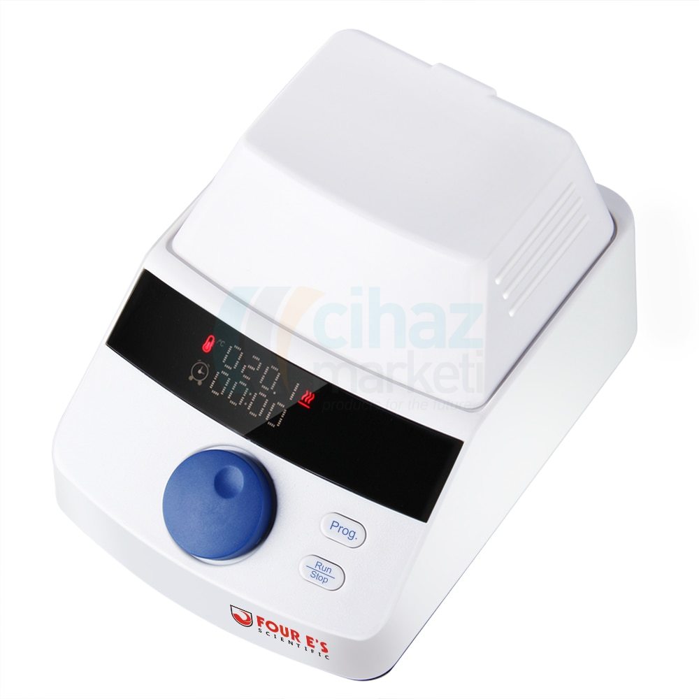 FOUR E’s TC0401006 Dijital Blok Isıtıcı (Kapaktan Isıtmalı) Oda Sıcaklığı +5 - 100°C 99saat 59dk Zaman Ayarlı