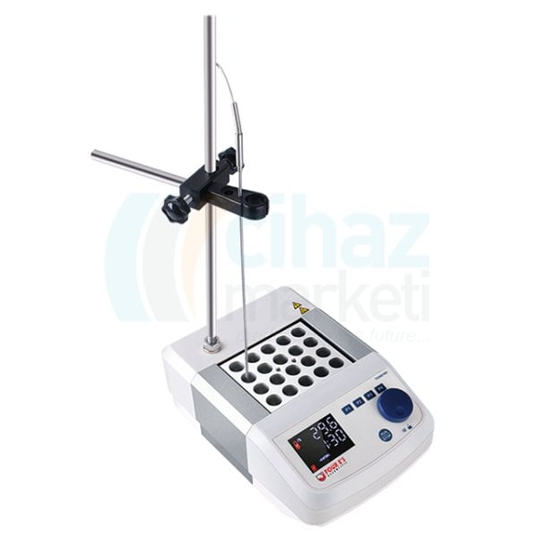 FOUR E’s TC0401001 Dijital Blok Isıtıcı Tek Blok Kapasiteli Oda Sıcaklığı +5 - 150°C Zaman Ayarlı PT1000 harici Sensör