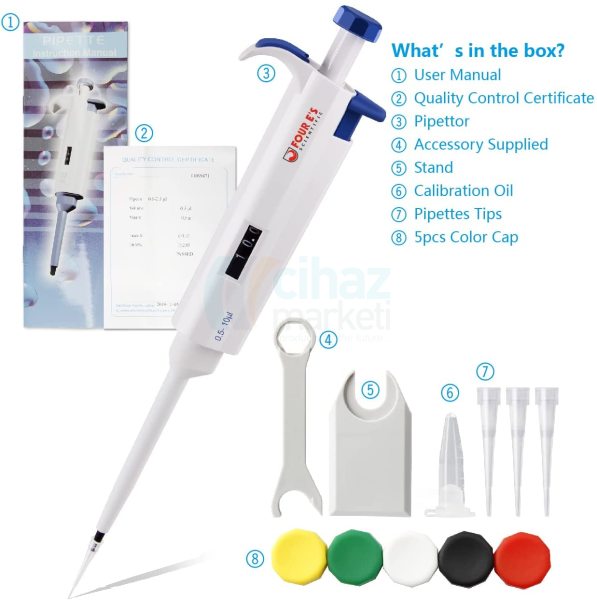 FOUR E’s 0.5-10μl Ayarlanabilir Otomatik Pipet