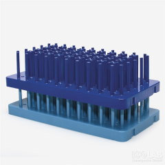 ISOLAB 079.08.015B tüp standı - ABS - kirpi model - 15 ml tüpler için - mavi