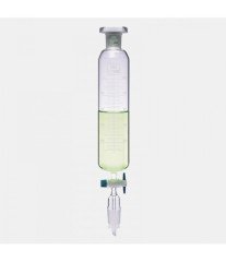 ISOLAB 032.02.901 damlatma hunisi - cam - silindirik - dereceli - PTFE musluklu - 1000 ml
