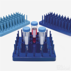 ISOLAB 079.08.015L tüp standı - ABS - kirpi model - 15 ml tüpler için - lacivert