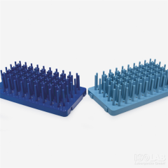 ISOLAB 079.08.050B tüp standı - ABS - kirpi model - 50 ml tüpler için - mavi