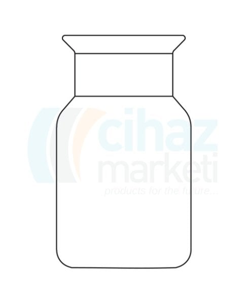 Çalışkan Cam Teknik LG026.05.2000 Silindirik Reaksiyon Kabı 2000 ml Hacim, 100 Flanş Ölçüsü DN, Çap * Boy 140 x 270 mm