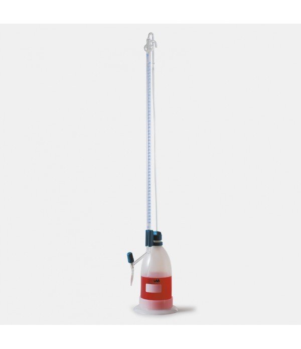 ISOLAB 020.05.025 büret - otomatik - şilling - amber - AS kalite - grup sertifikalı - beyaz skala - 25 ml