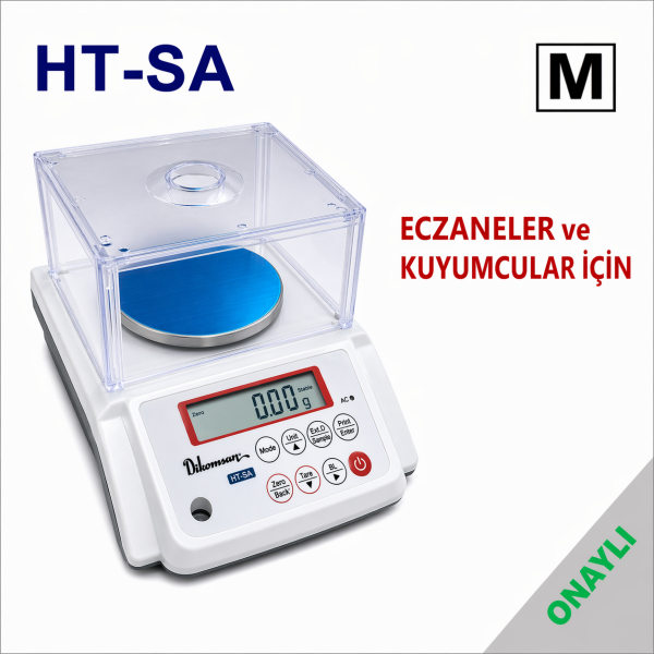 Dikomsan HT-SA-600 Onaylı Hassas Terazi 600 g / 0,01 g