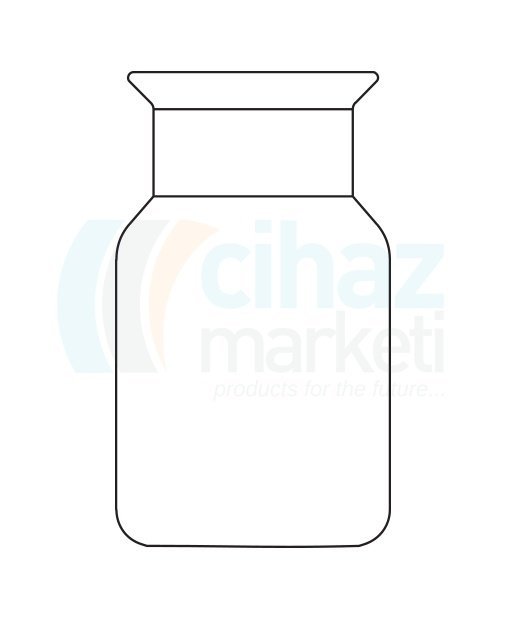 Çalışkan Cam Teknik LG026.05.5000 Silindirik Reaksiyon Kabı 5000 ml Hacim, 150 Flanş Ölçüsü DN, Çap * Boy 210 x 305 mm