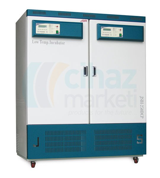 JSR JSBI-250DCP Çift Bölgeli Soğutmalı İnkübatör 250L Hacim (2 x 250 LT), 0 ~ 70 °C