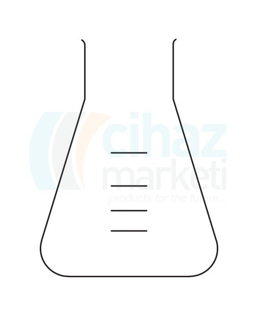 Çalışkan Cam Teknik LG009.03.0100 Erlen, Geniş boyunlu 100 ml Hacim