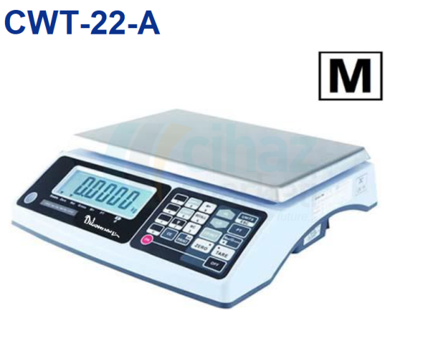 Dikomsan CWT-22-A-30 Ticari Onaylı Tartım Terazisi 15 kg / 5 g ~ 30 kg / 10 g