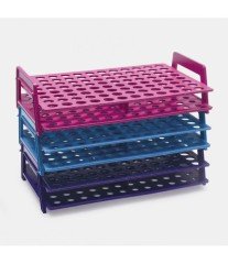 ISOLAB 080.01.004R mikrotüp standı - monoblok - 1,5/2,0 ml tüpler için - rubi
