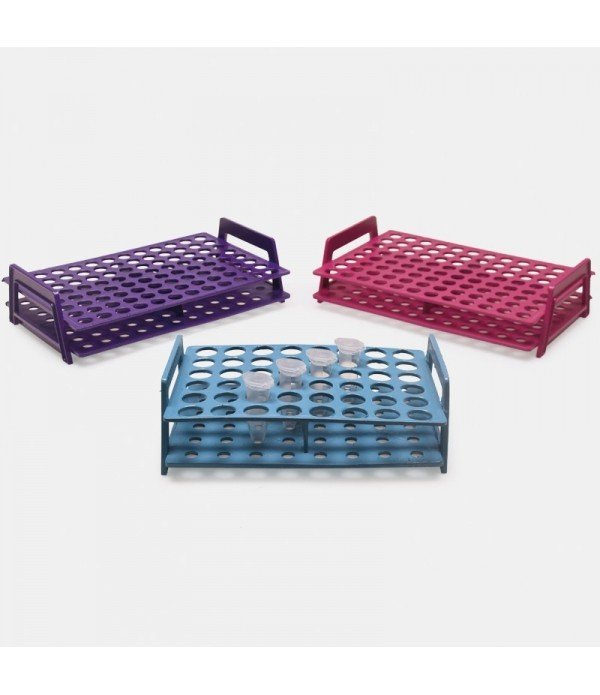 ISOLAB 080.01.004R mikrotüp standı - monoblok - 1,5/2,0 ml tüpler için - rubi