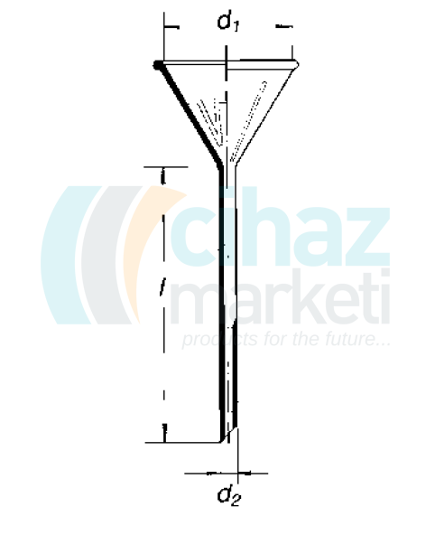 Çalışkan Cam Teknik LG2354.055 Kantitatif (Analitik) huni 55 mm Ağız Çapı, 150 mm Boru Uzunluğu, 8 mm Boru Çapı