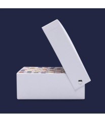 ISOLAB 092.22.102W cryo tüp kutusu - karton - 5 ml tüpler için - geçme kapaklı - beyaz