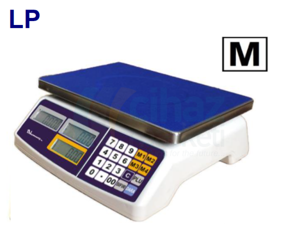 Dikomsan LP-30 Onaylı Fiyat Hesaplamalı Terazi 15 kg / 5 g ~ 30 kg / 10 g