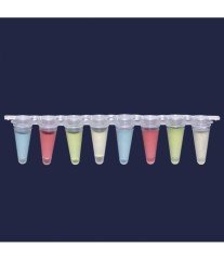 ISOLAB 123.02.028 qPCR şeridi - şeffaf - demonte düz kapaklı - 0,1 ml