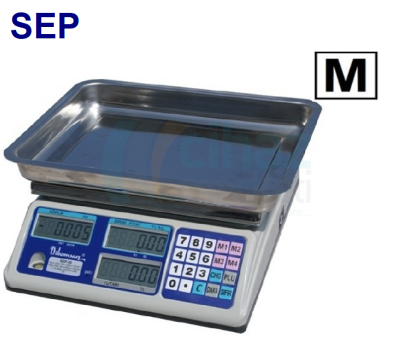 Dikomsan SEP-30 Onaylı Fiyat Hesaplamalı Terazi 15 kg / 5 g ~ 30 kg / 10 g