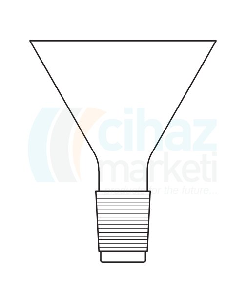 Çalışkan Cam Teknik LG027.05.0120 Huni, Şilifli 120 mm, NS: 29/32