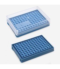ISOLAB 089.03.012R PCR tüp standı - 96 delikli - rubi