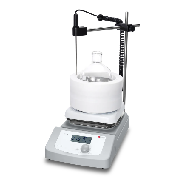 DLAB HP380-Pro Package-2 LCD Dijital Isıtıcı Tabla, PT1000A Harici Sıcaklık Sensörü ve Destek Standı, 380°C, 5L, Seramik Kaplama