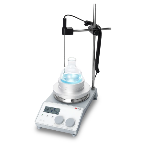 DLAB MS-H-ProA Package-2 LCD Dijital Manyetik Isıtıcılı Karıştırıcı, PT1000A Harici Sıcaklık Sensörü ve Destek Standı 340°C 20 L 1500rpm