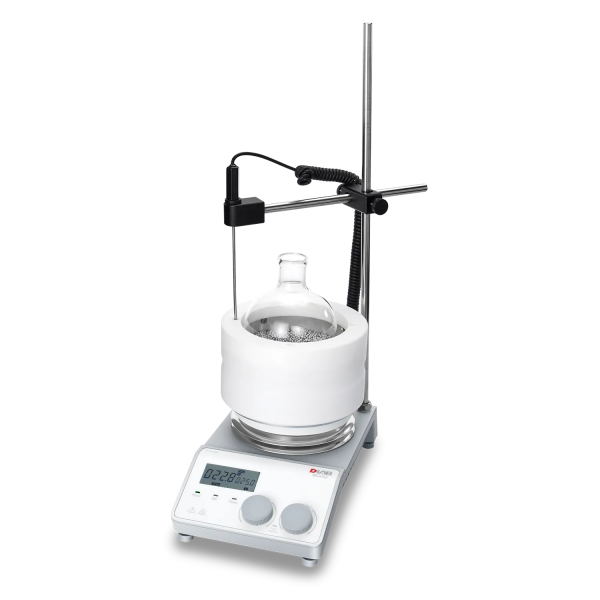 DLAB MS-H-ProA Package-2 LCD Dijital Manyetik Isıtıcılı Karıştırıcı, PT1000A Harici Sıcaklık Sensörü ve Destek Standı 340°C 20 L 1500rpm