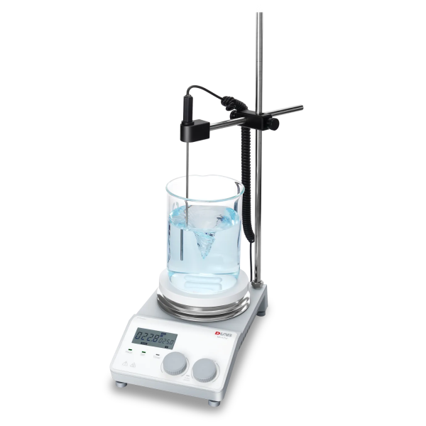 DLAB MS-H-ProA Package-2 LCD Dijital Manyetik Isıtıcılı Karıştırıcı, PT1000A Harici Sıcaklık Sensörü ve Destek Standı 340°C 20 L 1500rpm