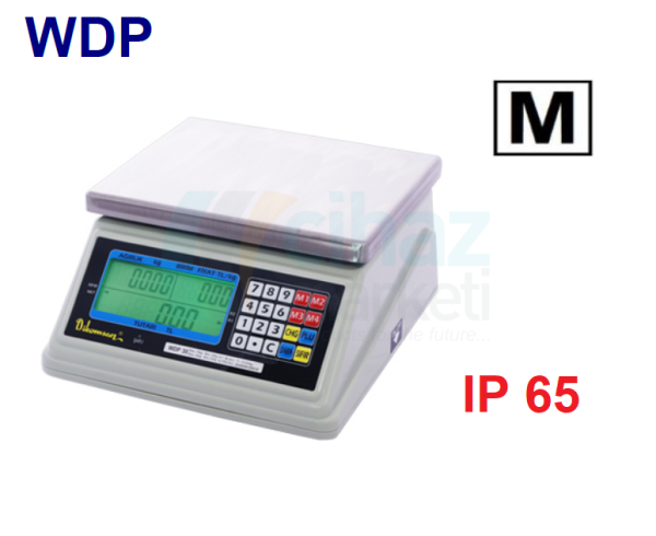 Dikomsan WDP-30 Suya Karşı Korumalı Fiyat Hesaplamalı Terazi 15 kg / 5 g ~ 30 kg / 10 g