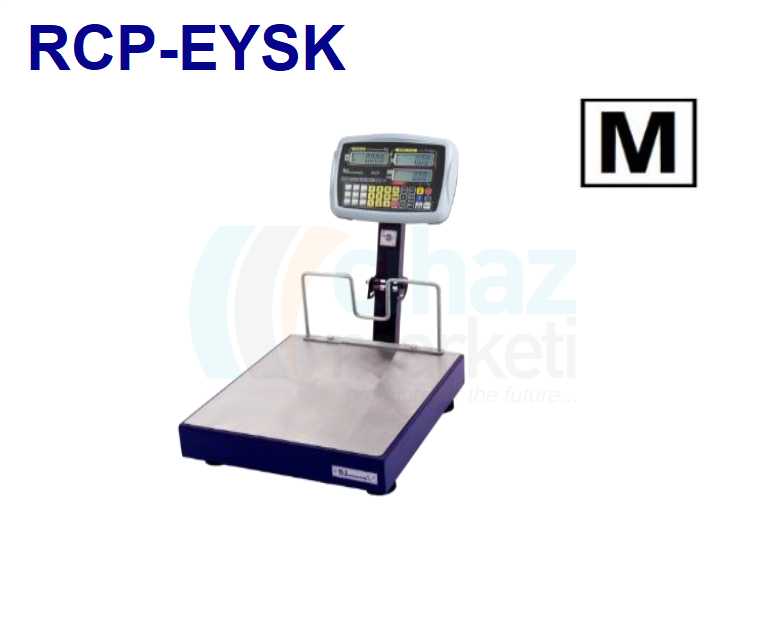 Dikomsan RCP-EYSK-150 Katlanır Boyunlu Fiyat Hesaplamalı Terazi 150 kg / 20 g & 50 g