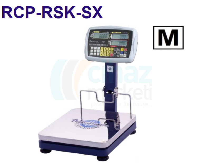 Dikomsan RCP-RSK-SX-30 Katlanır Boyunlu Fiyat Hesaplamalı Terazi 30 kg / 5 g & 10 g